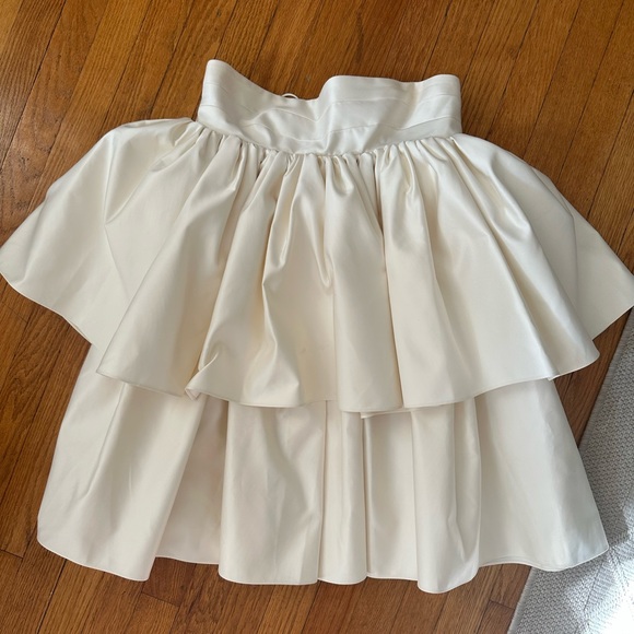 Rotate Birger Christensen Strapless Ruffled Twill Mini Dress - Picture 2 of 4